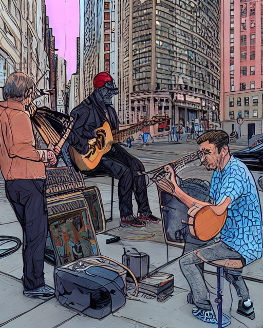 Independent musicians drawing